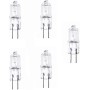 UGEFKMQ G4 Bombilla Halógena Paquete De 5 Bombillas Halógenas G4 De 6 V. Adecuado Para Lámpara De Microscopio De Proyección.,30W