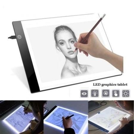Almohadilla de copia de dibujo Led A4 A5, tablero regulable de 3 nivel