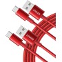 ANKER cable usb c, paquete de 2 cable USB-C a USB-A, Cable usb 2.0 de Nylon, para iPhone 15/15Plus/15 Pro/15 ProMax Samsung