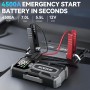 ACEZUK Arrancador de Coches 4500A, 12V Arrancador de Baterias de Coches (para 5.5L Disésel o 7.0L Gas), Jump Starter con 2.5