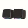 Altavoces para computadora, mini altavoz con luces frías y sonido esté