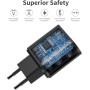 45W Cargador USB C Carga Rapida Enchufe Compatible con Samsung Galaxy S25/S24/S23/S23+/S23 Ultra/S22/S21/S20/Note20/A73/A53/S10