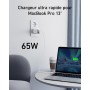 Anker Cargador USB C Carga Rapida 65W (Nano II),con 3 Puertos PPS, Cargador Compacto y Potente para MacBook Pro, iPad Pro, Steam