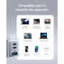 Anker Cargador USB C Carga Rapida 65W (Nano II),con 3 Puertos PPS, Cargador Compacto y Potente para MacBook Pro, iPad Pro, Steam