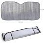 Parasol Coche Delantero de Luna Plegable Protector Solar de Luna, Universal con 2 Ventosas 2 Correas (130X60)