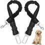 Nutabevr 2 piezas Cinturón de seguridad de coche universal para todos los perros con longitud ajustable - Arnés para mascotas