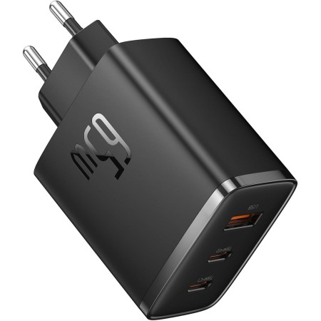 Baseus - Cargador USB C, 65 W, Fuente de alimentación de 3 Puertos PD, con PPS, Cargador rápido GAN Compatible con MacBook