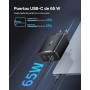 Baseus - Cargador USB C, 65 W, Fuente de alimentación de 3 Puertos PD, con PPS, Cargador rápido GAN Compatible con MacBook