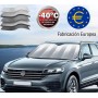 Parasol Coche Delantero，Parasol Luna de Coche Metalizado Cortina Reflectante para Vehículo Protección Rayos UV Parabrisas,