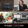 M-Audio M-Track Duo - Interfaz audio, tarjeta de sonido USB para grabación, transmisión, podcasting con entradas XLR, línea y