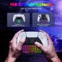 MoKo Teclado Inalámbrico con Retroiluminación RGB para Mando PS5, Mini Teclado Bluetooth para Playstation 5 con Luz Colorida