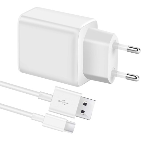 MEROM Cargador Quick Charge 3.0 18W Fuente de Alimentación, Type C para Samsung Galaxy S10 S10 E Huawei P20 Xiaomi Mi 9 Redmi