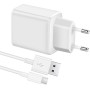 MEROM Cargador Quick Charge 3.0 18W Fuente de Alimentación, Type C para Samsung Galaxy S10 S10 E Huawei P20 Xiaomi Mi 9 Redmi