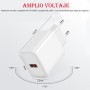 MEROM Cargador Quick Charge 3.0 18W Fuente de Alimentación, Type C para Samsung Galaxy S10 S10 E Huawei P20 Xiaomi Mi 9 Redmi