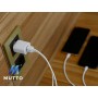 MUTTO Cargador de Pared Universal de 5V2A/10W con 2 Puertos USB compatible con todo tipo de gadgets y smartphones Blanco