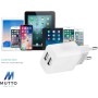 MUTTO Cargador de Pared Universal de 5V2A/10W con 2 Puertos USB compatible con todo tipo de gadgets y smartphones Blanco