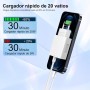 HECHOBO 20W [2-Pack] Compatible para iPhone Rápida Cargador USB C, para iPhone 16, 16ProMax, 16Pro, 15, 15Pro, 15ProMax, 14 Pro