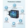 Cargador USB C, 40W 4 Puerto Enchufe USBC Carga Rapida para iPhone 16 15 Plus 14 13 12 11 Pro MAX, iPad, Samsung, Múlti Movil