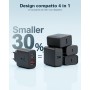 Cargador USB C, 40W 4 Puerto Enchufe USBC Carga Rapida para iPhone 16 15 Plus 14 13 12 11 Pro MAX, iPad, Samsung, Múlti Movil