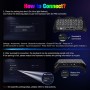 MoKo Teclado Inalámbrico con Retroiluminación RGB para Mando PS5, Mini Teclado Bluetooth para Playstation 5 con Luz Colorida