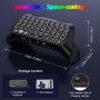 MoKo Teclado Inalámbrico con Retroiluminación RGB para Mando PS5, Mini Teclado Bluetooth para Playstation 5 con Luz Colorida