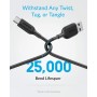 Anker Cable USB tipo C, PowerLine III USB-A a USB-C cable de carga rápida (10 pies), compatible con Samsung Galaxy S10 S9 Plus