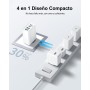Baileku Cargador USB C, 40W Múltiple Enchufe USBC PD+QC Rápido, Cargador iPhone Carga Rapida Adaptador Tipo C, Cargadors Movil