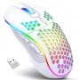Ratón inalámbrico de carga con iluminación RGB de 2,4G, ratón para jue