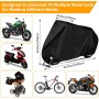 Funda para Moto, XXL Impermeable Motocicleta Outdoor&Indoor Poliéster Funda Scooter Bicicletas, Antipolvo/UV protección, Lona