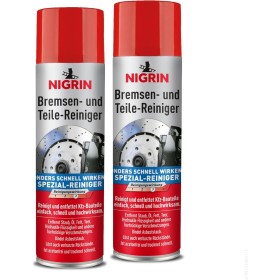 NIGRIN Limpiador de frenos, limpiador de piezas de motor para desengrasar partes de frenos, motores y máquinas, 2 unidades de