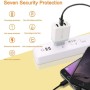 3Puertos QC3.0 USB Cargador rápido Cargador Movil Universal Adaptador, 30W QC3.02.0 Smart Alimentador USB Adaptador de