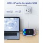 Aioneus Cargador USB C 40W 4 Puertos, Carga Rápida PD 3.0 Con Tipo-C USB-A, Para iPhone 15 14 13 12 11 XR XS Pro MAX, Samsung,