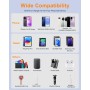 Cargador USB C, 40W Cargadors Rapido 4 Puerto, Cargadors Carga Rapida QC 3.0, Cabezal Cargador Tipo C para iPhone 16 15 14 13,