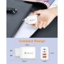 Cargador USB C, 40W Cargadors Rapido 4 Puerto, Cargadors Carga Rapida QC 3.0, Cabezal Cargador Tipo C para iPhone 16 15 14 13,