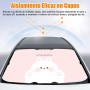 Parasol de Coche Plegable Universal- Parabrisas con Protección Rayos UV Ventana Delantera Metalizado Aislante del Calor