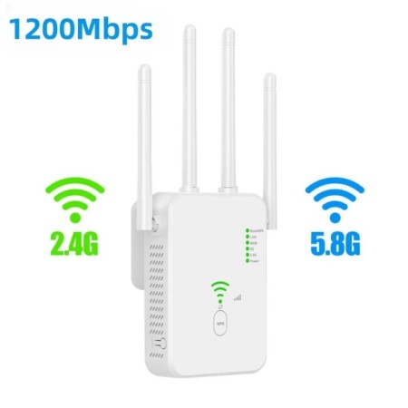 Repetidor WiFi AC1200 de 5Ghz, enrutador de 1200Mbps, amplificador ext