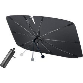 LELYFIT Parasol para Parabrisas Delantero de Coche, Parasol Plegable Coche con Barra Ajustable, Protección UV para Coche,