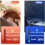 LELYFIT Parasol para Parabrisas Delantero de Coche, Parasol Plegable Coche con Barra Ajustable, Protección UV para Coche,
