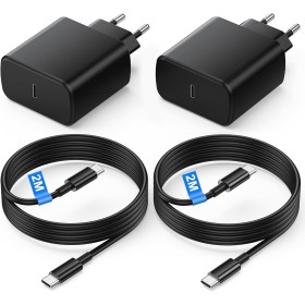 45W Cargador Samsung Carga Rapida, 2Pack USB C Cargador Rapido con 2M Cable para Samsung Galaxy S25/S24/S23/S23+/S23