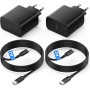 45W Cargador Samsung Carga Rapida, 2Pack USB C Cargador Rapido con 2M Cable para Samsung Galaxy S25/S24/S23/S23+/S23