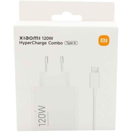 Xiaomi 120W HyperCharge Combo (Type-A) - Cargador de 120W, Puerto USB, Cable USB-C, identificación Inteligente de Dispositivos,