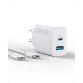 Anker Cargador iPhone Carga Rapida USB C 20W, con 2 Puertos,para iPhone 16/16 Plus/16 Pro/16 Pro MAX/15/iPad y más(Cable USB C