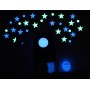 Qué Kawaii® puerta (Rosa) Ratoncito Pérez que abre y brilla con universo de estrellas y planetas. Certificados y complementos de