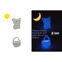 Qué Kawaii® puerta (Rosa) Ratoncito Pérez que abre y brilla con universo de estrellas y planetas. Certificados y complementos de