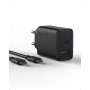 Anker Cargador iPhone Carga Rapida USB C 20W, con 2 Puertos,para iPhone 16/16 Plus/16 Pro/16 Pro MAX/15/iPad y más(Cable USB C