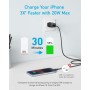 Anker Cargador iPhone Carga Rapida USB C 20W, con 2 Puertos,para iPhone 16/16 Plus/16 Pro/16 Pro MAX/15/iPad y más(Cable USB C