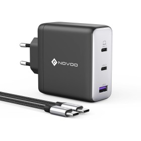 NOVOO Cargador USB C de 120W con 1 Cables PD 100W Tipo C, Cargador de Pared PPS Compacto de 3 Puertos GAN III, para MacBook Pro