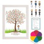Didart Handmade Cuadro de árbol de huellas Comunión niño. Modelo SIXTY. Marco, Tintas e Instrucciones incluidas, Libro de
