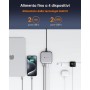 NOVOO Cargador USB C de 120W con 1 Cables PD 100W Tipo C, Cargador de Pared PPS Compacto de 3 Puertos GAN III, para MacBook Pro