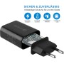Cargador USB, Cargador Rápido 18W Quick Charge 3.0, Enchufe USB Compatible con Samsung Galaxy S6 S7 S8 S9 S10 S20 S21 S22 S23